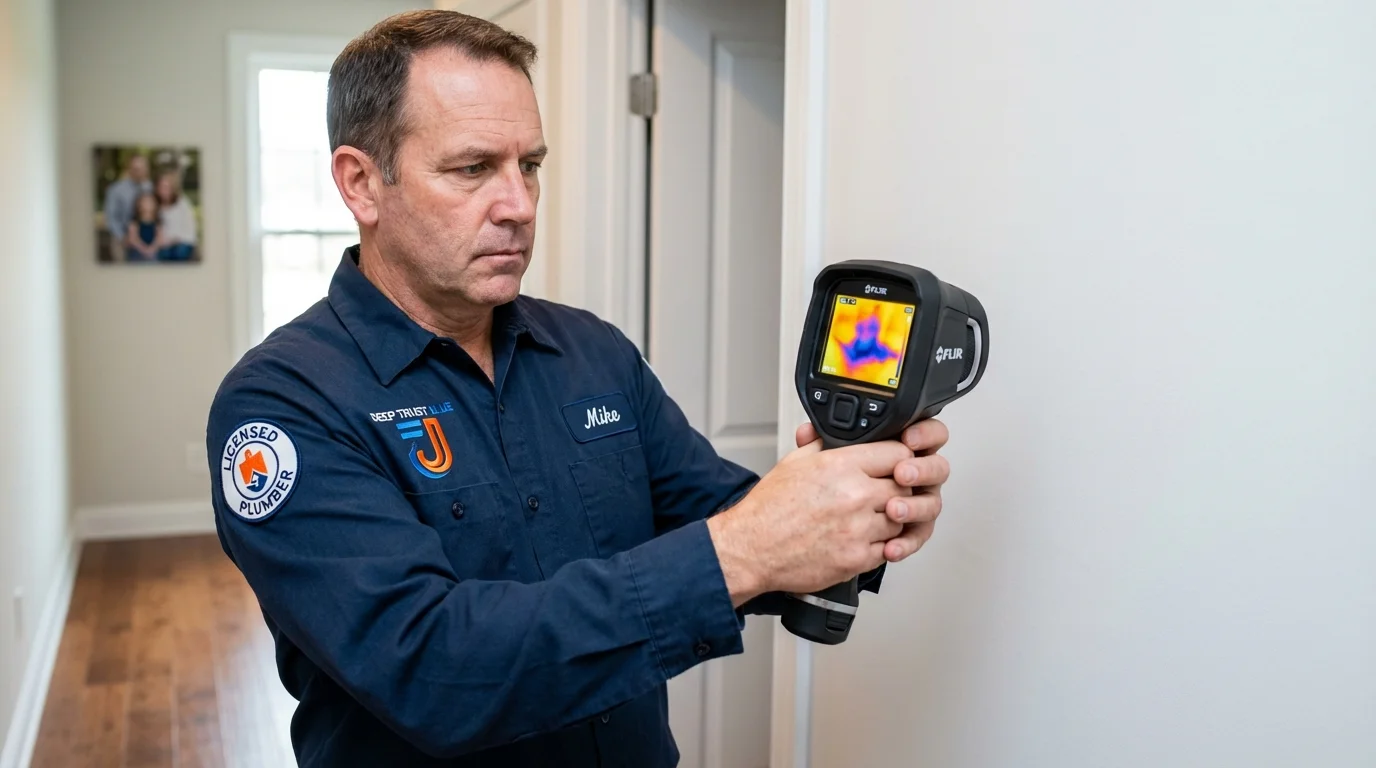Thermal imaging leak detection by Johns Plumbing LLC in Spangler